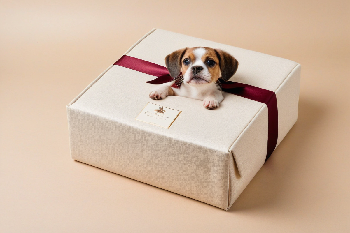 Custom Pet Photo Blanket - Gift presentation