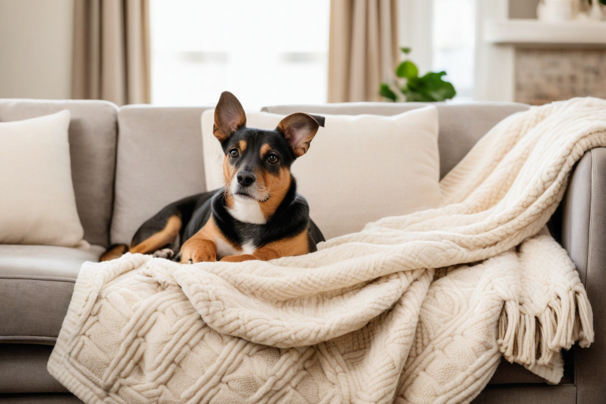 Custom Pet Photo Blanket - Lifestyle shot