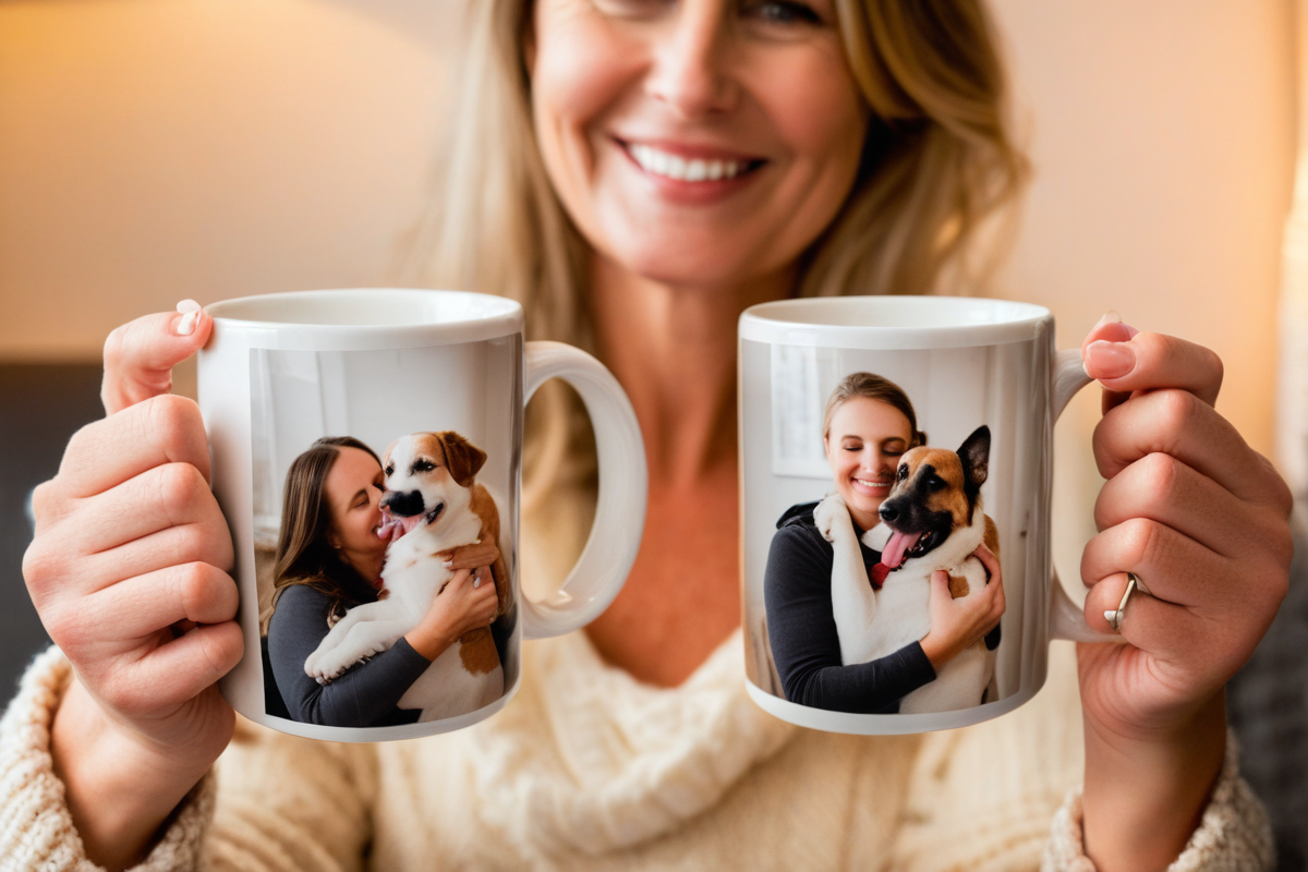 Custom Pet Photo Mug - Gift presentation