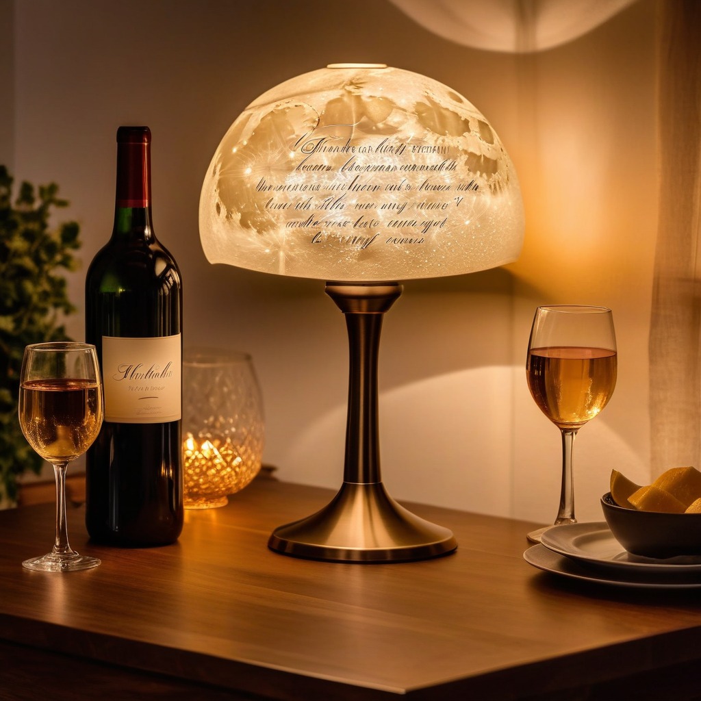 Engraved Text Moon Lamp - Scene 2