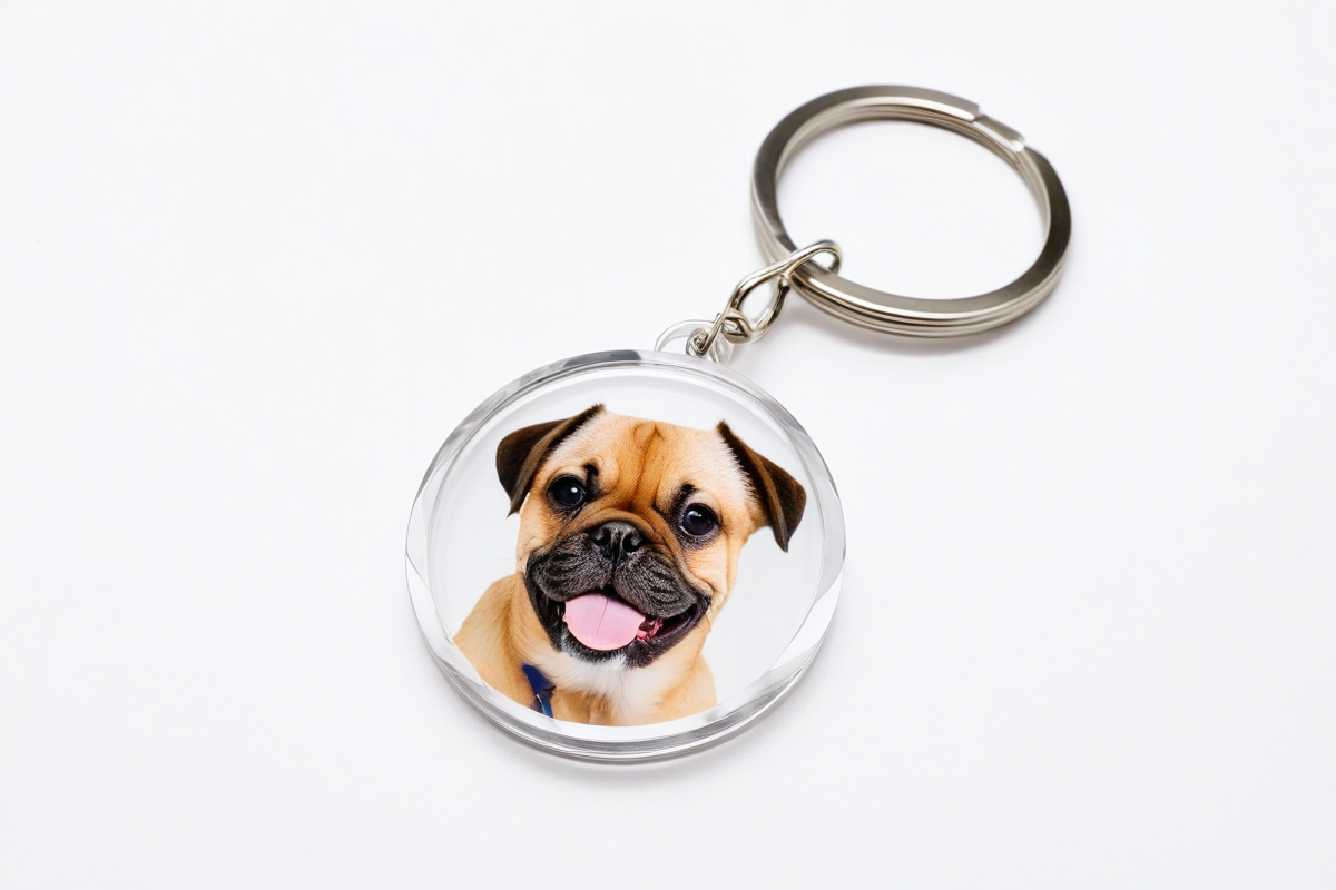 Custom custom pet photo keychain - handcrafted DIY gift