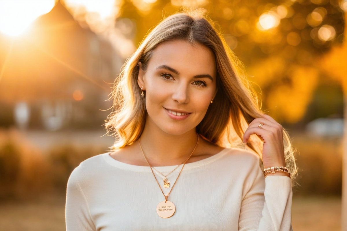 Custom Pet Name Necklace - Lifestyle shot