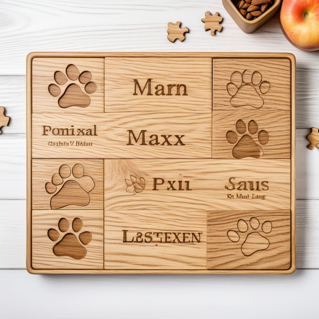 Custom custom pet name puzzle - handcrafted DIY gift