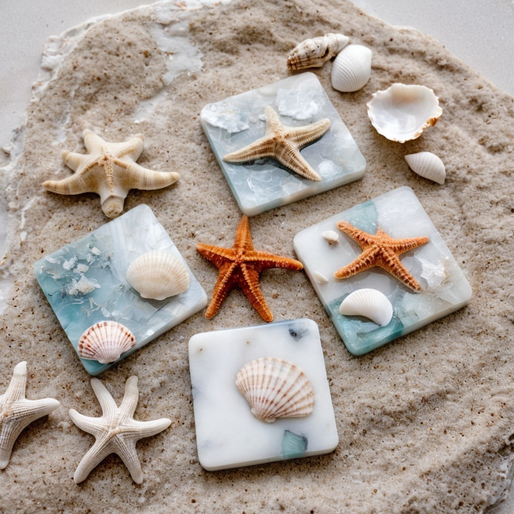 Ocean Resin Coaster Set - Scene 3